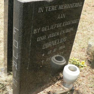 FOURIE Cornelius 1914-1977