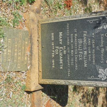 FOX Francis William 1882-1944 &amp; Mary Elizabeth -1945 :: FOX Theo -1953 :: FOX Christina K. -1967
