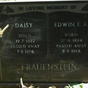 FRAUENSTEIN Edwin E.A. 1894-1968 &amp; Daisy 1892-1976
