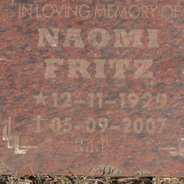 FRITZ Naomi 1929-2007