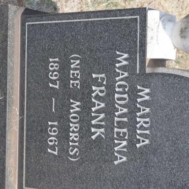 FRANK Maria Magdalena nee MORRIS 1897-1967