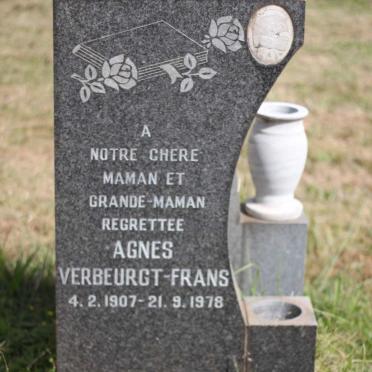 FRANS Agnes, VERBEURGT 1907-1978