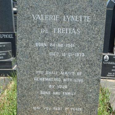 FREITAS Valerie Lynette, de 1941-1973