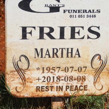 FRIES Martha 1957-2018