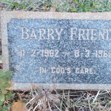 FRIEND Barry 1962-1962