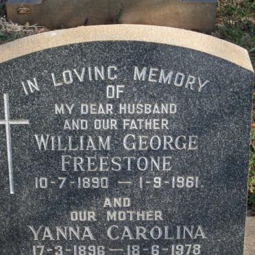 FREESTONE William George 1890-1961 &amp; Yanna Carolina 1896-1978