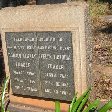 FRASER Donald Mackay -1954 &amp; Evelyn Victoria -1955