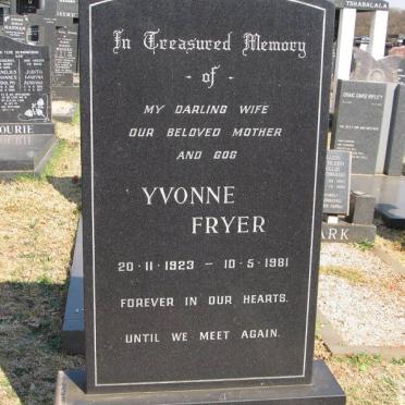 FRYER Yvonne 1923-1981