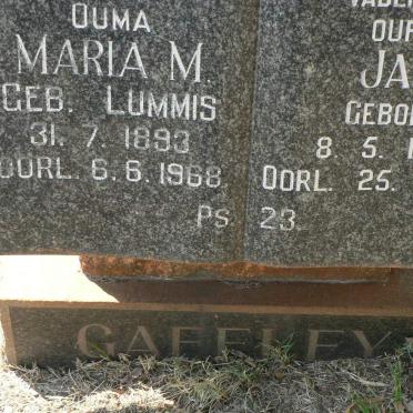 GAFFLEY Jan 1892-1974 &amp; Maria M. LUMMIS 1893-1968
