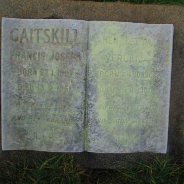 GAITSKILL Francis Joseph 1902-1951 &amp; Henrietta Veronica 1906-1980