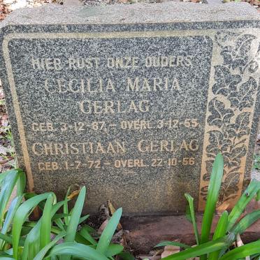 GERLAG Christiaan 1872-1956 &amp; Cecilia Maria 1887-1955