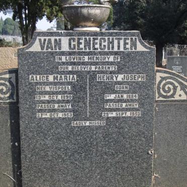 GENECHTEN Henry Joseph, van 1884-1953 &amp; Alice Maria VISPOEL 1890-1953