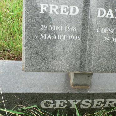 GEYSER Fred 1918-1999 &amp; Dalene 1926-1996