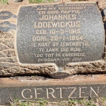 GERTZEN Johannes Lodewickus 1919-1954