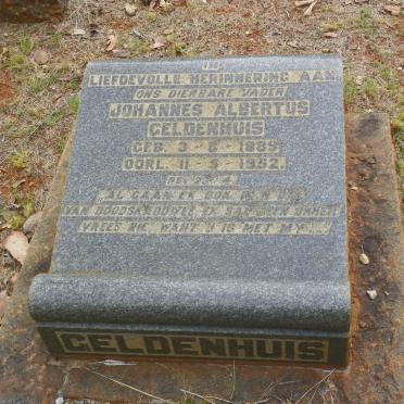 GELDENHUIS Johannes Albertus 1889-1952