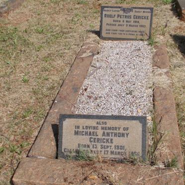 GERICKE Michael Anthony 1901-1956 :: GERICKE Roelf Petrus 1918-1953