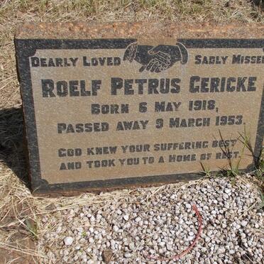 GERICKE Roelf Petrus 1918-1953