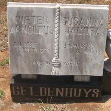 GELDENHUYS Pieter Arnoldus 1896-1973 &amp; Susanna Jacoba 1896-1983