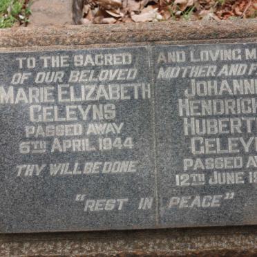 GELEYNS Johannes Hendrickus Hubertus -1945 &amp; Marie Elizabeth -1944