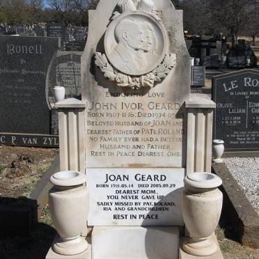 GEARD John Ivor 1907-1974 &amp; Joan 1911-2005