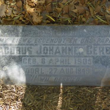 GERBER Jacobus Johannes 1905-1945