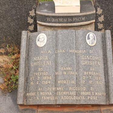 GHISLENI Giacomo 1881-1947 &amp; Maria 1894-1984