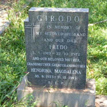 GIRODO Fredo 1919-1972 &amp; Hendrina Magdalena 1923-1995