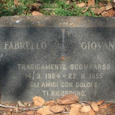 GIOVANNI Fabrello 1924-1955