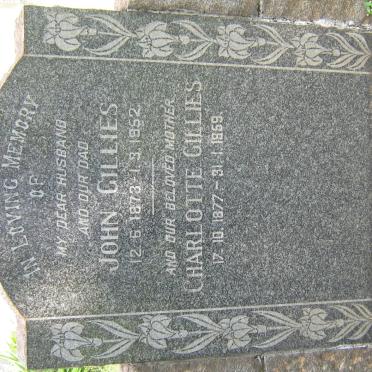 GILLIES John 1873-1952 &amp; Charlotte 1877-1959