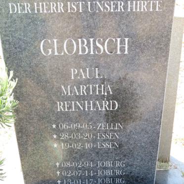GLOBISCH Paul 1905-1994 :: GLOBISCH Martha 1920-2014 :: GLOBISCH Reinhard 1940-2017