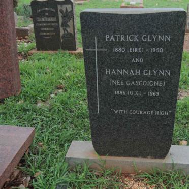 GLYNN Patrick 1880-1950 &amp; Hannah GASCOIGNE 1886-1969