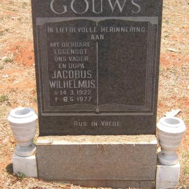 GOUWS Jacobus Wilhelmus 1922-1977