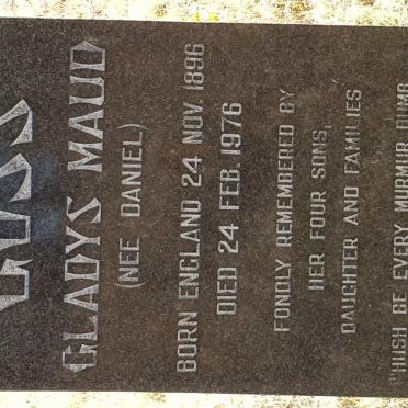 GOSS Gladys Maud nee DANIEL 1896-1976