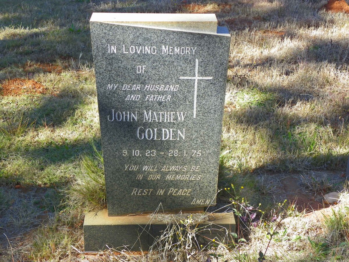 GOLDEN John Mathew 1923-1975