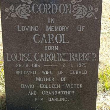 GORDON Louise Caroline nee BARBER 1916-1975