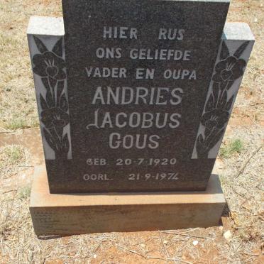 GOUS Andries Jacobus 1920-1974