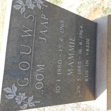 GOUWS Jaap 1880-1968 &amp; Mammie 1885-1964