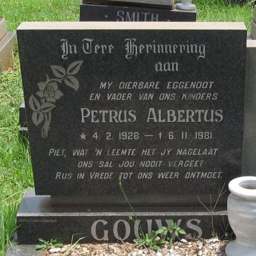 GOUWS Petrus Albertus 1928-1981