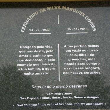 GOMES Fernando Da Silva Marques 1933-2015