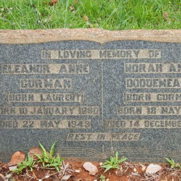 GORMAN Eleanor Anne nee LAURENT 1880-1949 :: DODDEMEADE Norah Anne nee GORMAN 1908-1956