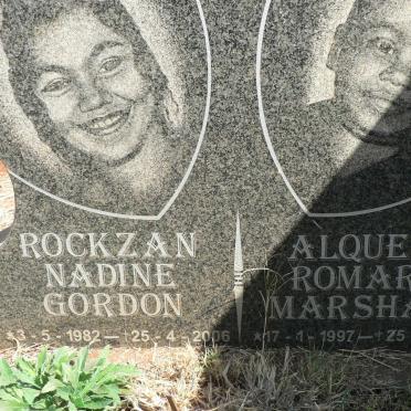 GORDON Rockzan Nadine 1982-2006 :: MARSHALL Alqueda Romario 1997-2006