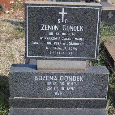 GONDEK Zenon 1947-1984 &amp; Bozena 1947-1990