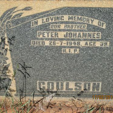 GOULSON Peter Johannes -1948