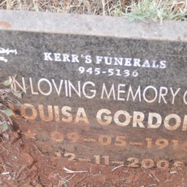GORDON Louisa 191?-2005