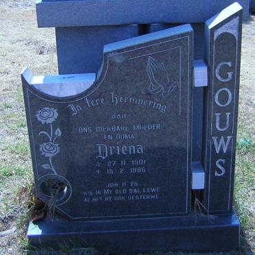 GOUWS Driena 1901-1986