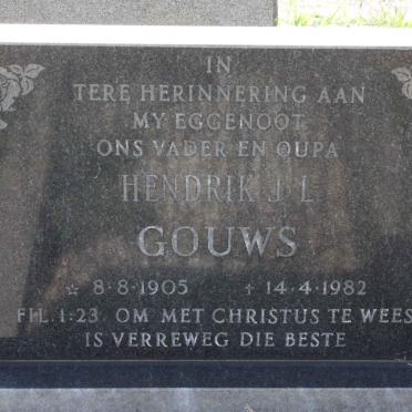 GOUWS Hendrik J.L. 1905-1982