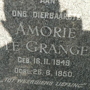 GRANGE Amorie, le 1949-1950