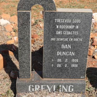 GREYLING Ivan Duncan 1986-1986