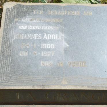 GRANGE Johannes Adolf, la 1908-1967