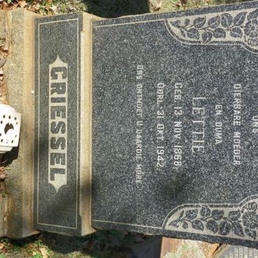 GRIESSEL Lettie 1868-1942